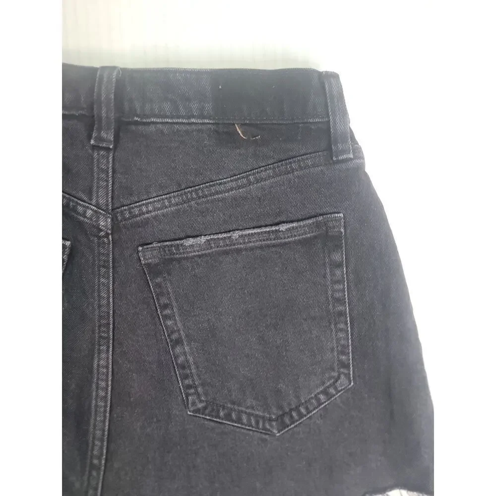 Abercrombie And Fitch Mom Jean Shorts Sz 27 Curve Love High Rise Button Fly